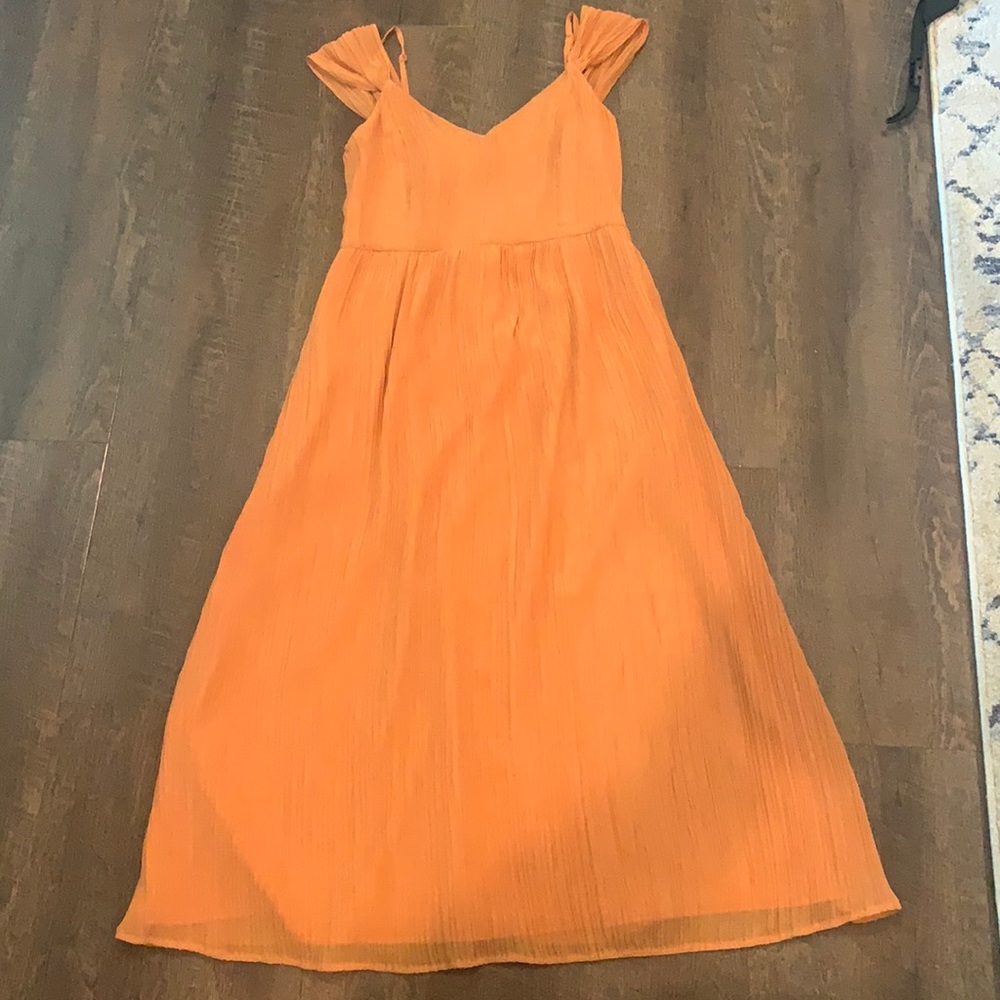Express Sleeveless Gold-Orange Dress